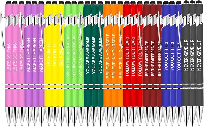 Luxeviss 30 Pcs Inspirational Pens Bulk by LuxevissWriteYourRise