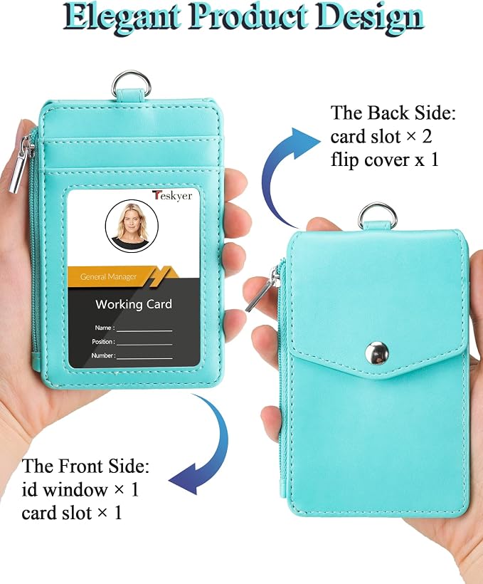 Teskyer Leather ID Badge Holder - Image 4
