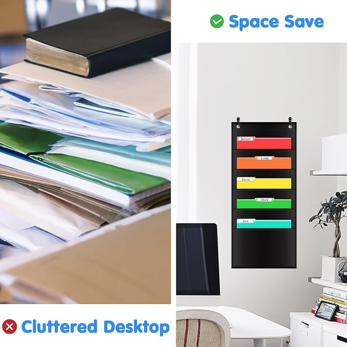 File Storage Pocket Chart with 5 Pockets - Image 3
