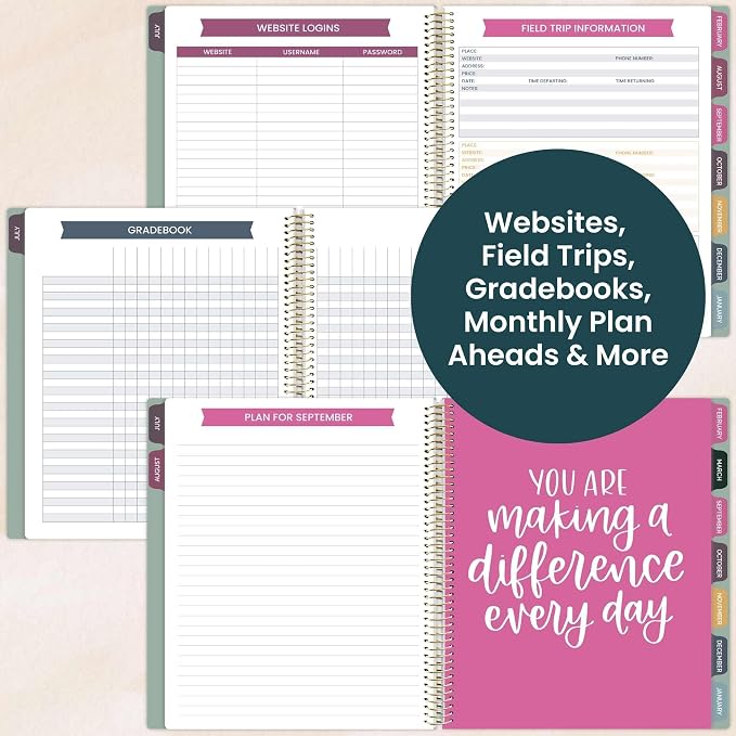bloom daily planners 2026-2027 Academic Year Teacher Planner & Calendar - Image 7