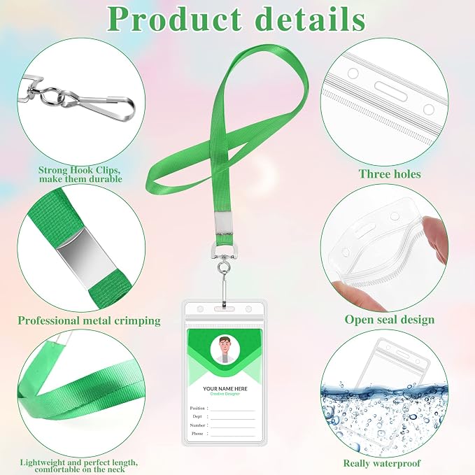48 Pack Lanyards for ID Badges Cruise Lanyard for Ship Cards - Image 5