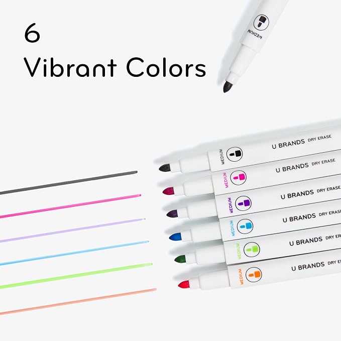 U Brands Fine Tip Dry Erase Markers - Image 3