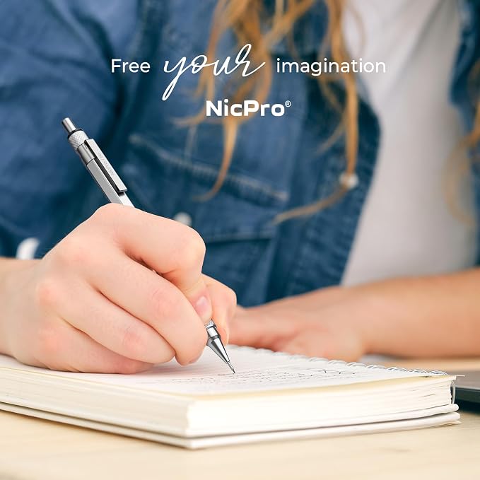 Nicpro 3 Pack Blocky Gear 0.5 mm Metal Mechanical Pencils Set - Image 7
