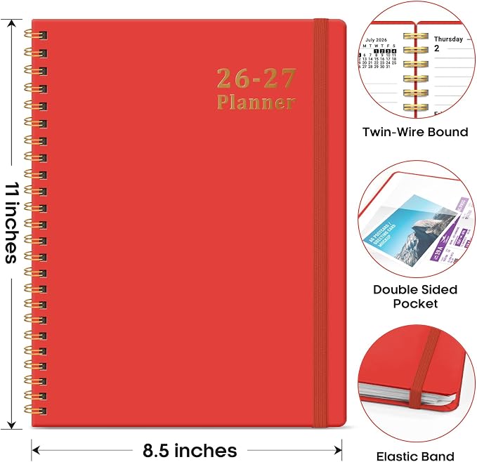 Planner 2026-2027, 8.5" x 11" Weekly and Monthly Academic Year Planner Calendar - Image 4
