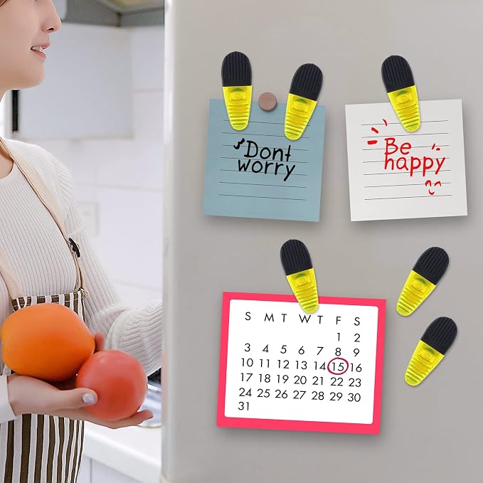 3-1/4" Length Plastic Refrigerator Magnet Clips Set - Image 5