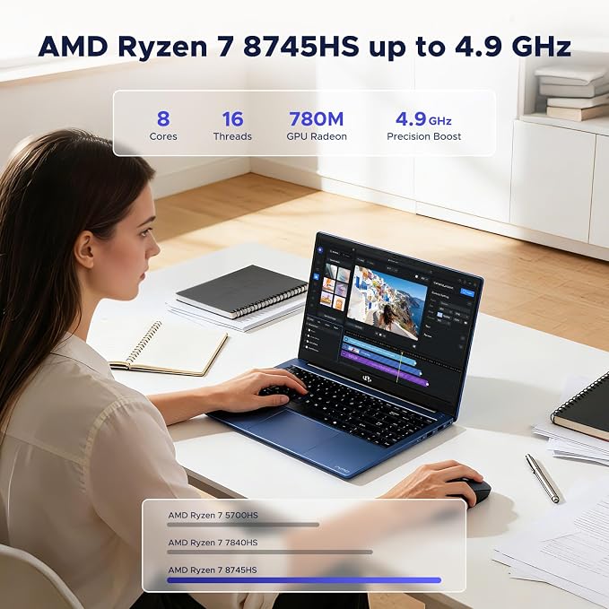 NIMO 15.6" Gaming Laptop, AMD Ryzen 7 8745HS 8-Core, 32GB RAM, 2TB SSD - Image 2