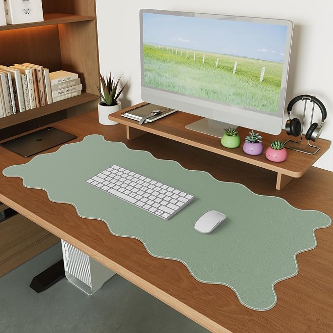 iCasso Leather Desk Pad, Extra Large Mouse Pad by iCasso
