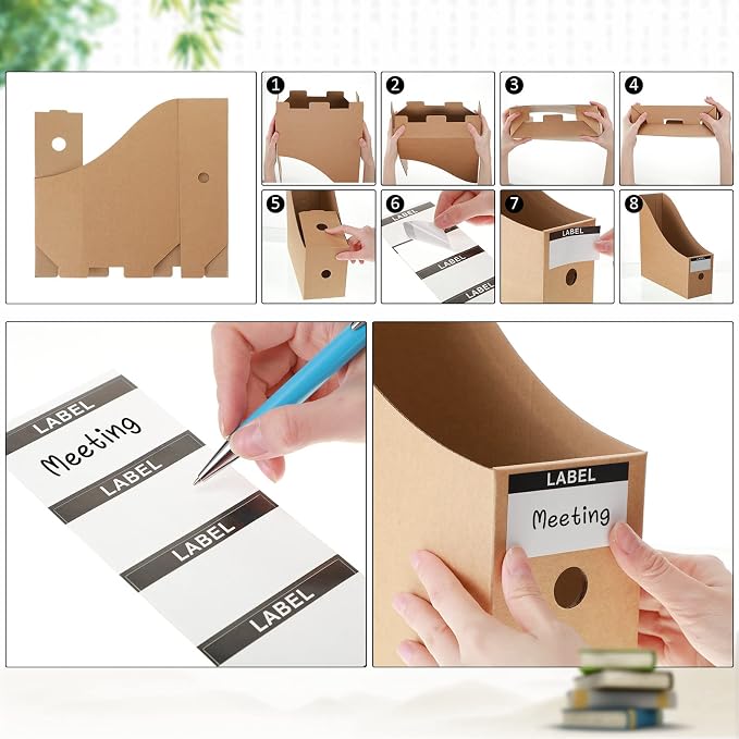 Geyee 50 Pcs Cardboard Magazine Holder Magazine File Holder Magazine Storage - Image 4
