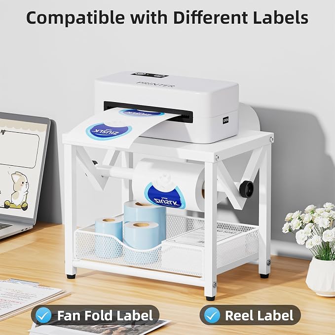 Marbrasse Label Holder for Rolls and Fanfold Labels, Metal Thermal Label - Image 4