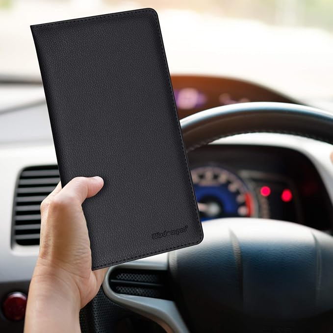 Wisdompro Car Document Holder Organiser, PU Leather Vehicle Insurance and - Image 7