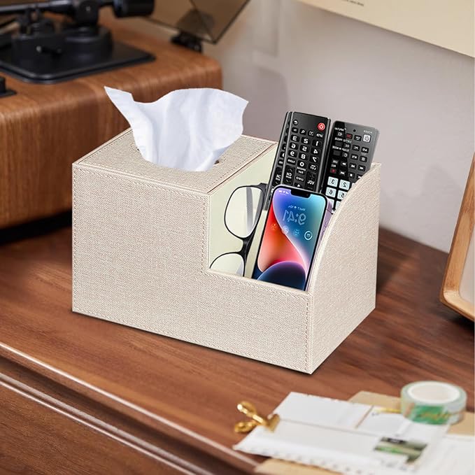 PU Leather Square Tissue Box Cover - Image 7