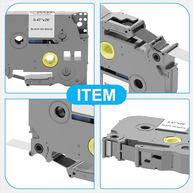 Label Maker Tape 12mm 0.47 White Replacement - Image 3