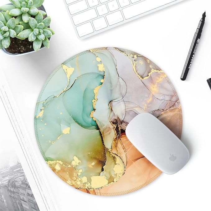 ITNRSIIET Round Mouse Pad with Stitched Edge Premium-Textured Waterproof - Image 7