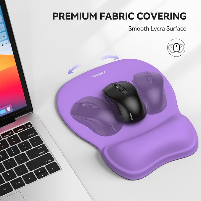TECKNET Gel Mouse Pad with Wrist Rest, Ergonomic Office Mousepad with Wrist - Image 4