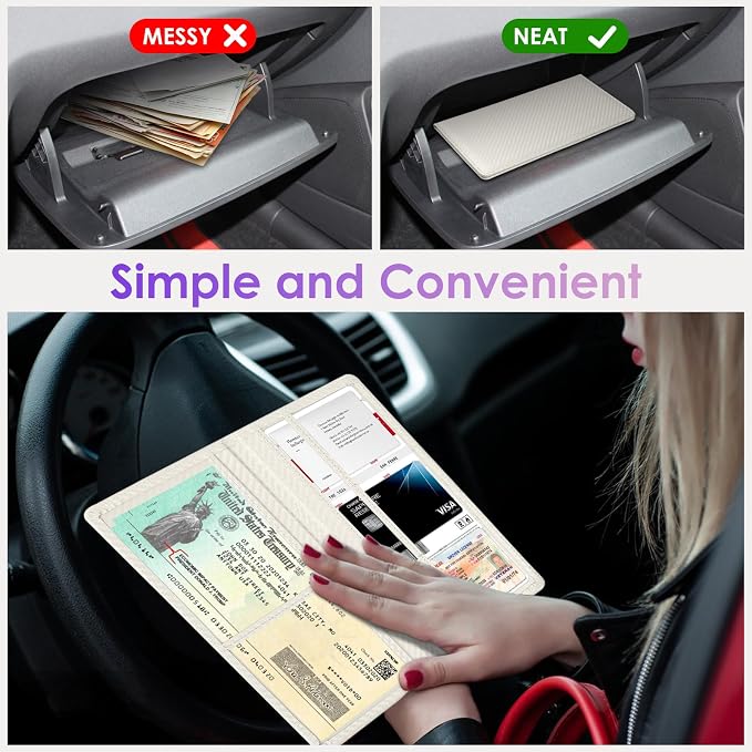 Car Registration and Insurance Holder，Colour Patterns Men Women Car License - Image 5