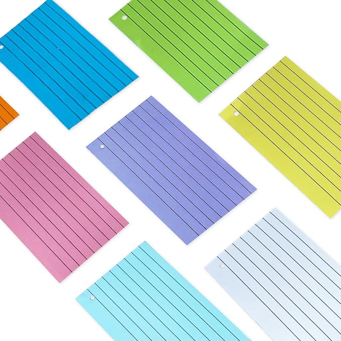 TFLFL Index Paper Cards 3x5 Inch, Thin Note Cards Paper 8 Colors Ruled Index - Image 4
