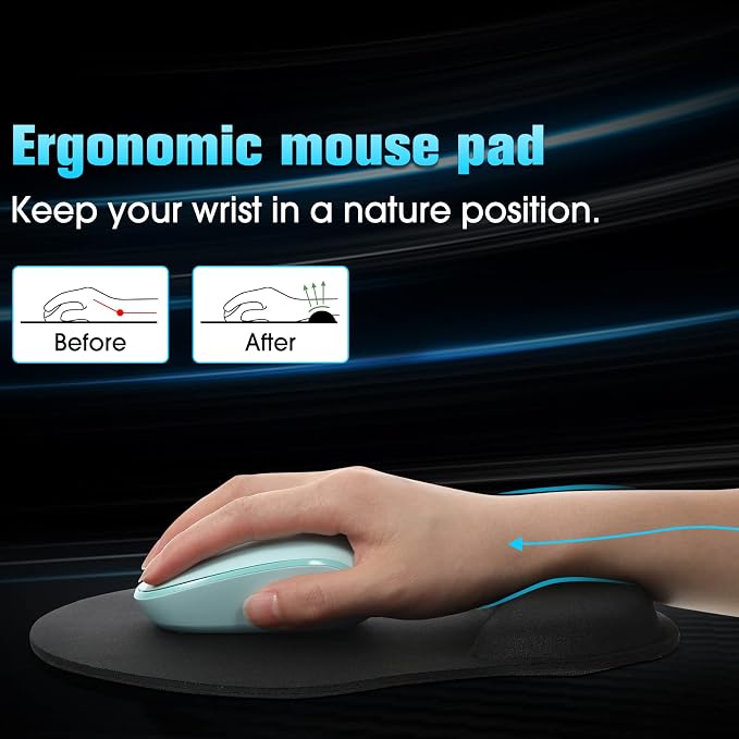 Yunsailing 8 Pack Ergonomic Mouse Pad - Image 3