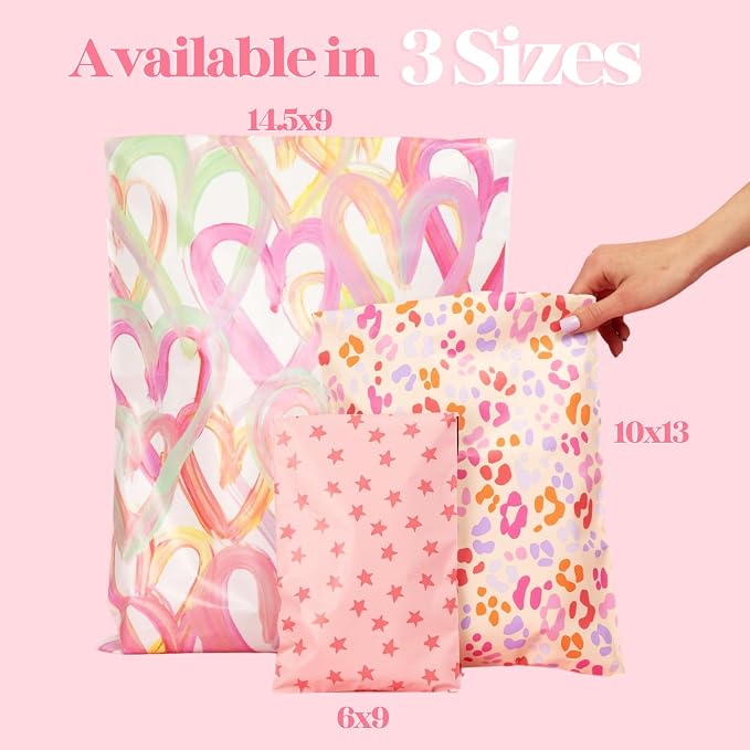 Pretty Package Store Poly Mailer 6x9, Preppy Leopard, 100 Pack | Heavy Duty - Image 7