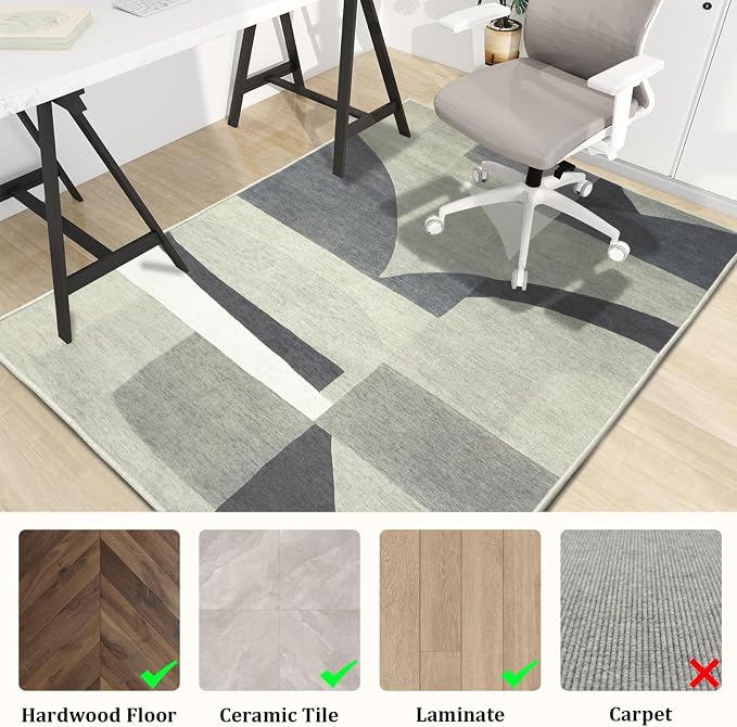 Office Chair Mat for Hardwood Floor, Machine Wash - Image 3