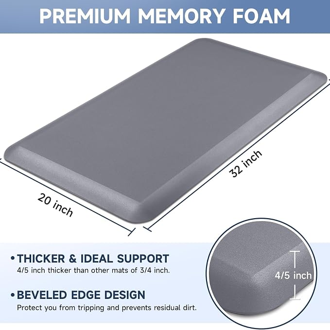 4/5 Inch Thick Kitchen Mats for Floor, StepRite Kitchen Rug for Standing Desk - Image 2