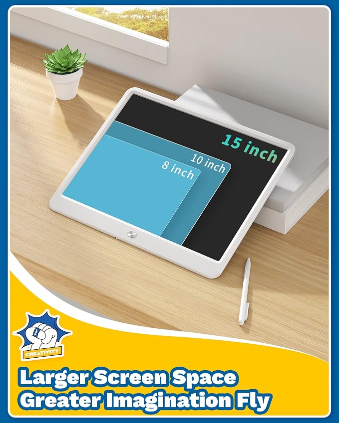TEKFUN 15" LCD Writing Tablet Whiteboard Style, Large Reusable Writing Pad - Image 2