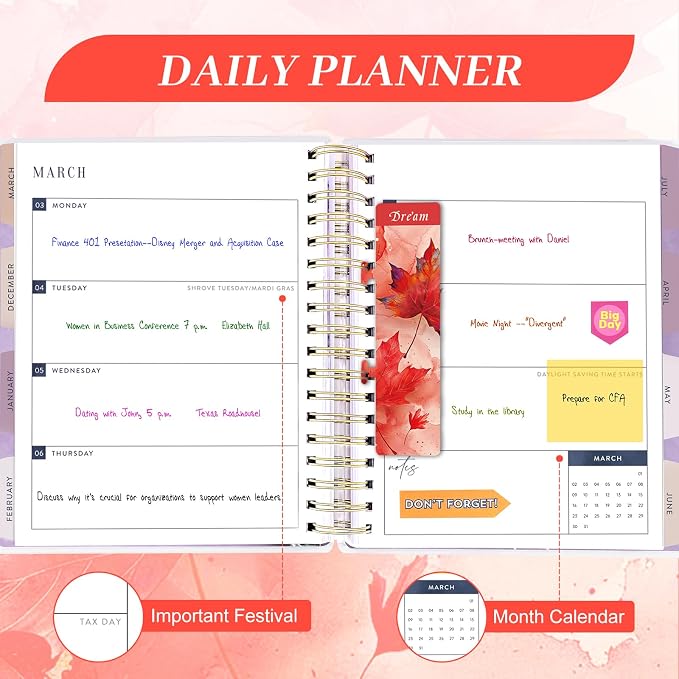 Planner 2026-2027, 18 Months Large Academic Daily Weekly Monthly Planner - Image 6