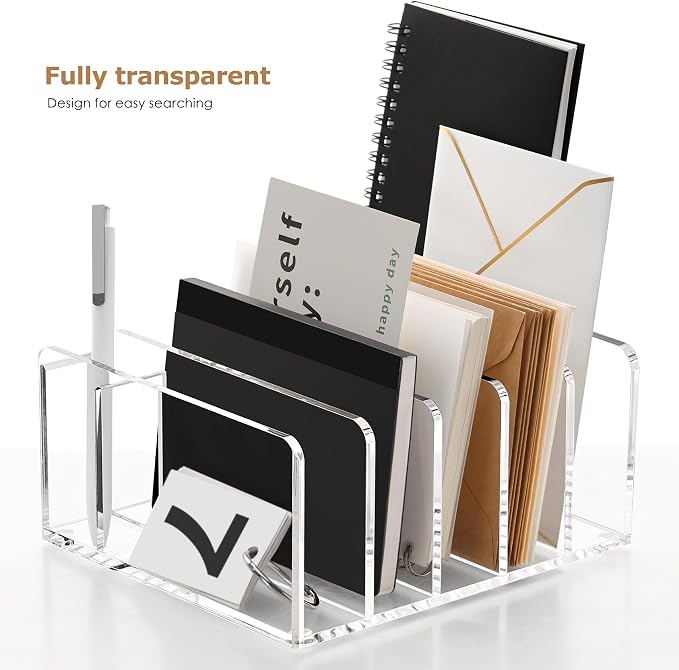 SANRUI Acrylic Mail Sorter Desktop Organizer - Image 5