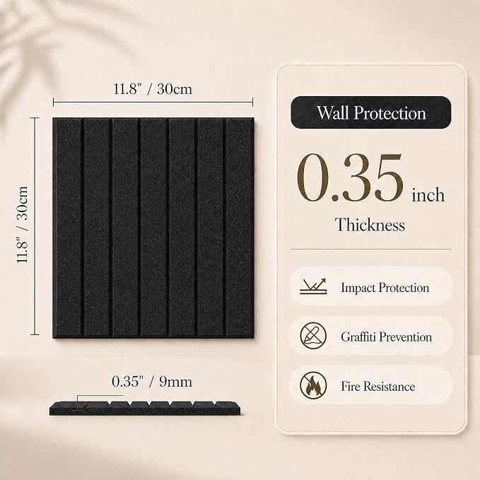 Stripe Felt Bulletin Board Tiles, Cork Board Alternative 48 x 36 in | 0.35 in - Image 2