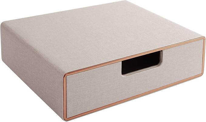 Stackable Drawer Organizer PU Leather Classic Handmade, Organize Home Office by RHCSZ