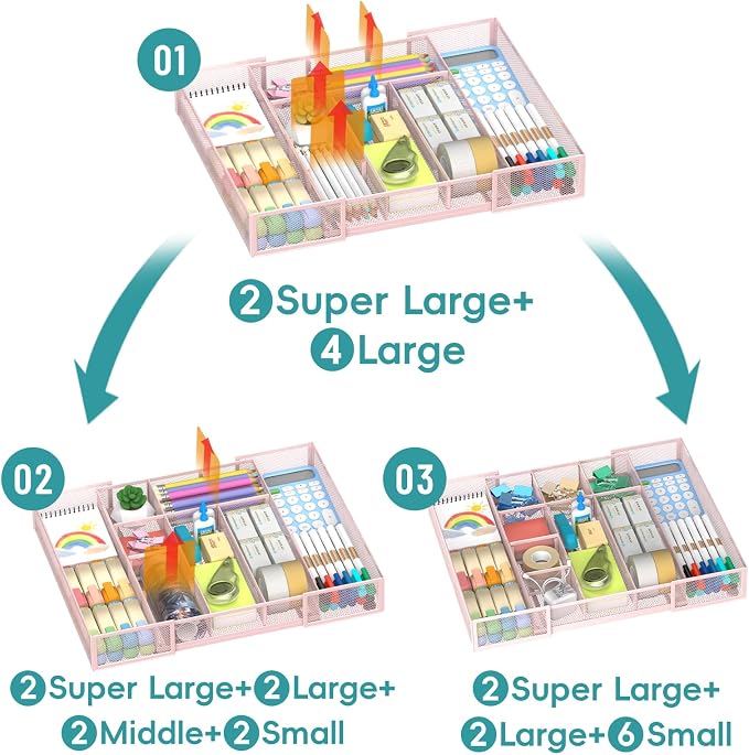 Expandable Desk Drawer Organizer Tray - Image 8