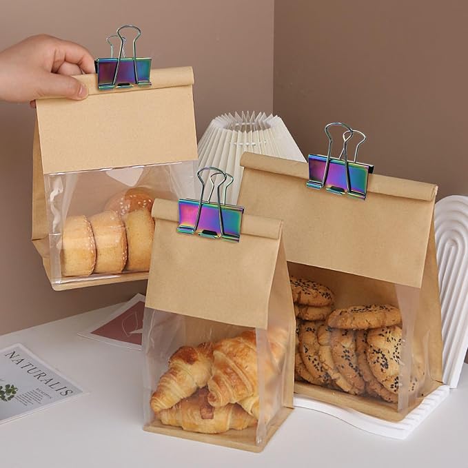 2 Pcs Rainbow Paper Clamps, Medium Binder Clips, 2 Inch Length - Image 4