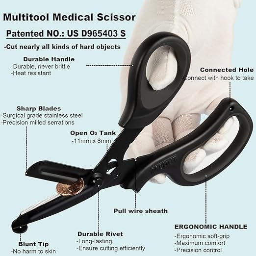 MEUUT 2 Pack Medical Scissors Trauma Shears - Image 4