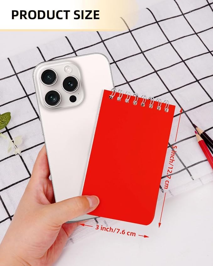 Dynta Mini Spiral Notebooks Bulk 3x5 Inch Memo Pads, 30 Packs Small Notepad Top - Image 2