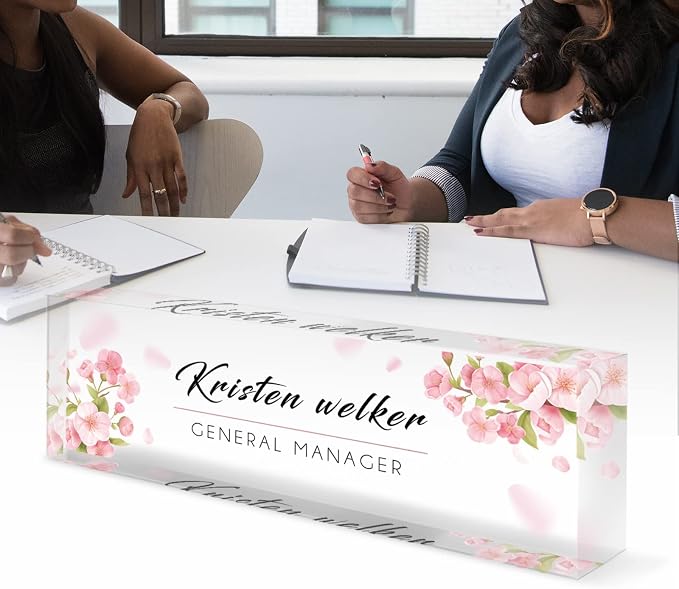 Personalized Office Name Plate for Desk, Custom Employee Appreciation Gifts - Image 3