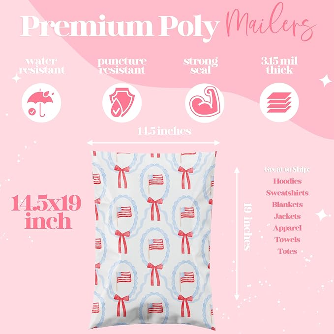 Pretty Package Store 14.5x19 Designer Poly Mailer 100 Pack Heavy Duty - Image 2