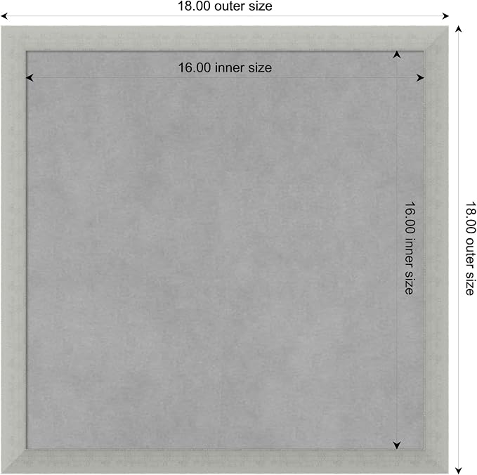 Amanti Art Silver Framed Magnetic Board 18x18 Small Vision Board - Image 3