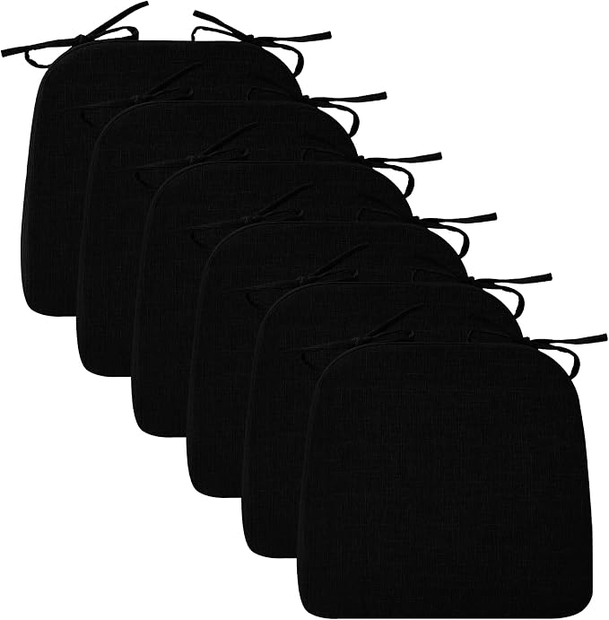 Ruqmuis Chair Cushions for Dining Chairs, D-Shaped Chair Pads by Ruqmuis