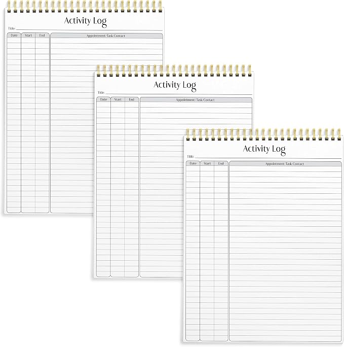 Better Office Products Activity Log Notepad, 8.5" x 11", Planning Note Pad by BetterOfficeProducts
