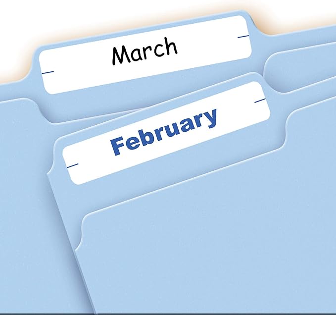 Avery Easy Peel File Folder Labels on 4" x 6" Sheets, 2/3" x 3-7/16", 3 Pack - Image 2