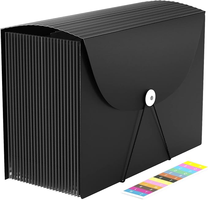 24 Pockets Expanding File Folder, Accordion File Organizer, Document Organizer by TOPCJ