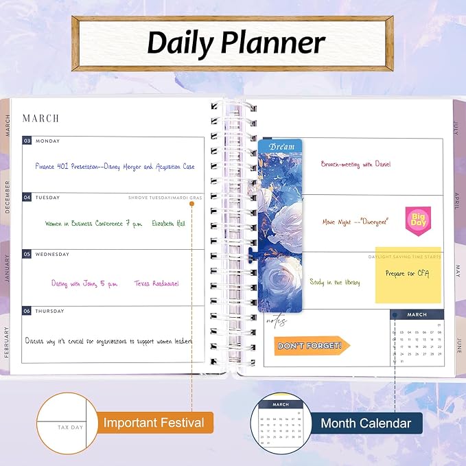 Planner 2026-2027, 18 Months Large Academic Daily Weekly Monthly Planner - Image 7