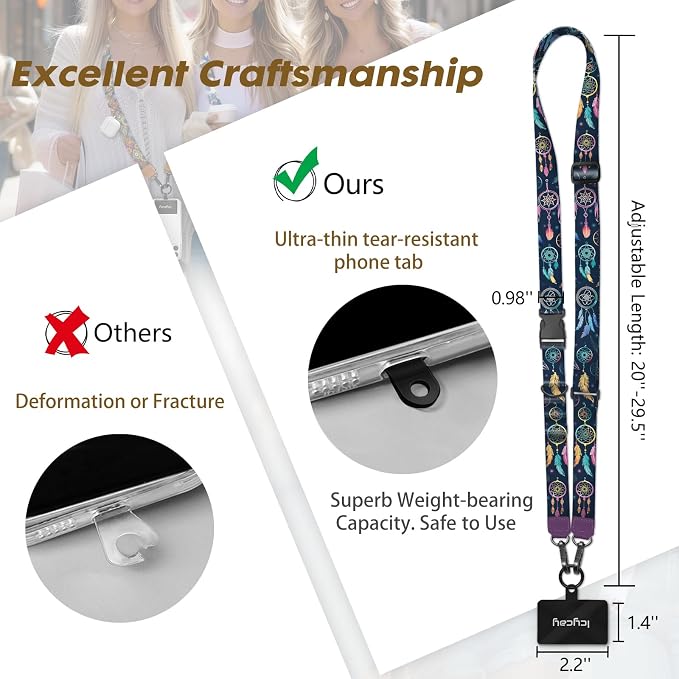Icycay Phone Lanyard Crossbody, Dream Catcher Cell Phone Strap - Image 5