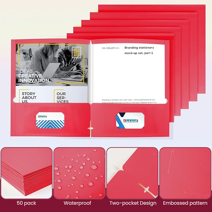 BIBRADAA® 100 Packs Color Folders - Image 4