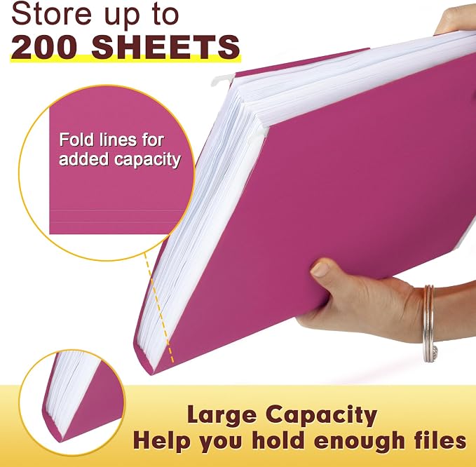 HERKKA Hanging File Folders, 30 Pack Reinforced Letter Size Hanging Folders - Image 6