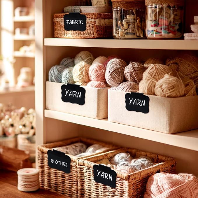 12pcs Black Basket Labels Removable PVC Labels | Clip On - Image 5