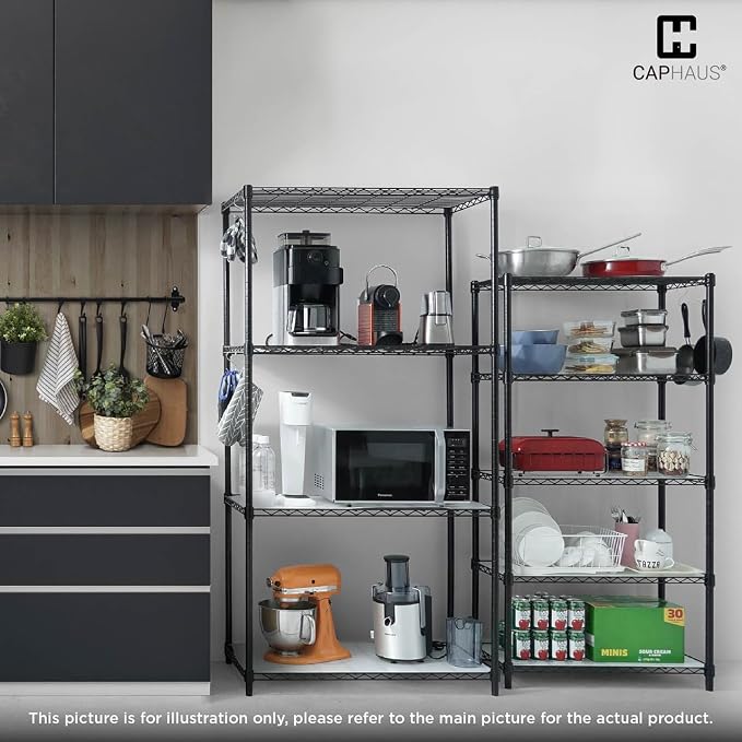 CAPHAUS NSF Commercial Grade Wire Shelving w/Wheels, Leveling Feet & Liners - Image 8