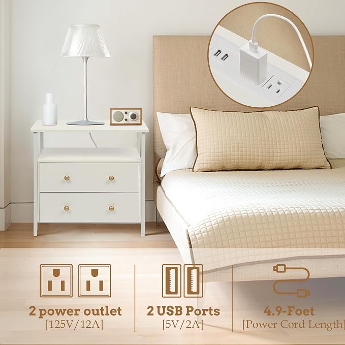 Edbuosy 27 inch Wide Night Stand - Image 5