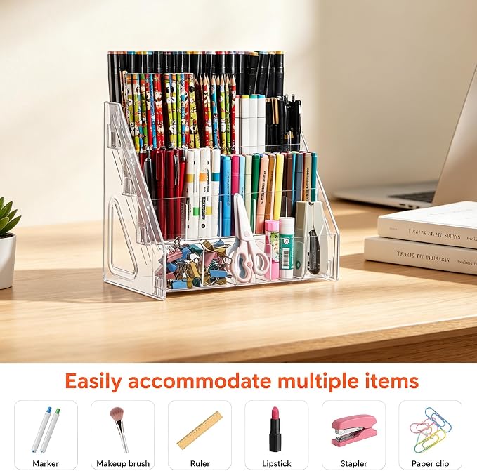 Acrylic Pen Pencil Holder for Desk - Image 5
