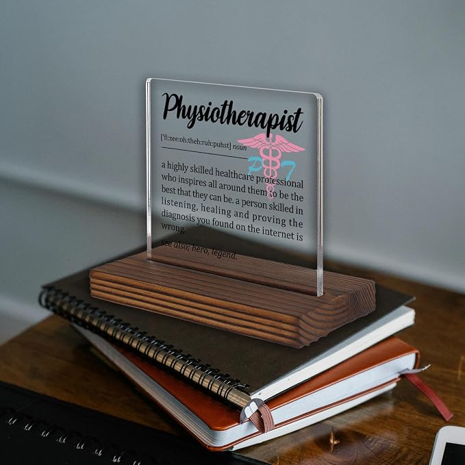 Physiotherapist Appreciation Gift Desk Sign, Funny Physical Therapy Office Decor - Image 2
