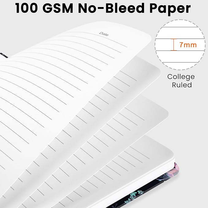 CICPAP Lined Spiral Journal Notebook, A5 College Ruled Notebook - Image 3
